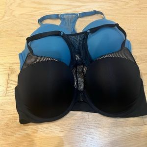 Victorias Secret T shirt Push up Racerback 2 bras